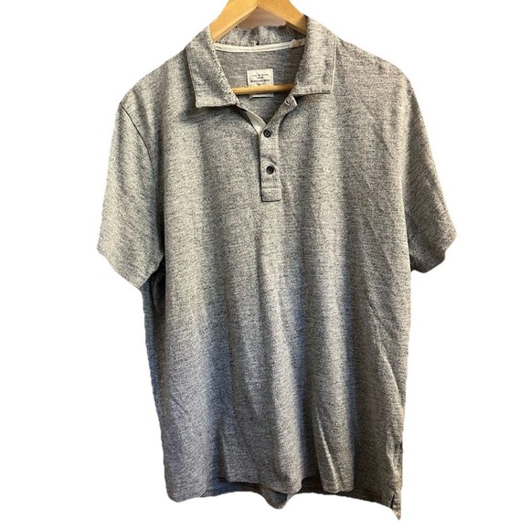 rag & bone Other - Rag & Bone Standard Issue Polo Short Sleeve Shirt X-Large Mens Grey Cotton